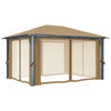 Stella Homewares Gazebo with Curtain 400x300 cm Taupe Aluminium