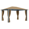 Stella Homewares Gazebo with Curtain 400x300 cm Taupe Aluminium