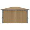Stella Homewares Gazebo with Curtain 400x300 cm Taupe Aluminium