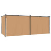 Stella Homewares Gazebo with Curtains 6x3 m Taupe Steel