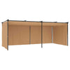 Stella Homewares Gazebo with Curtains 6x3 m Taupe Steel