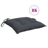 Stella Homewares Chair Cushions 6 pcs Anthracite 40x40x7 cm Oxford Fabric