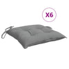 Stella Homewares Chair Cushions 6 pcs Grey 40x40x7 cm Oxford Fabric