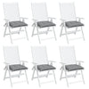 Stella Homewares Chair Cushions 6 pcs Grey 40x40x7 cm Oxford Fabric