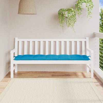 Stella Homewares Garden Bench Cushion Light Blue 180x50x7 cm Oxford Fabric