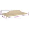 Stella Homewares Party Tent Roof 6x3 m Beige 270 g/m²