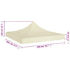Stella Homewares Party Tent Roof 2x2 m Cream 270 g/m²