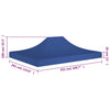Stella Homewares Party Tent Roof 4.5x3 m Blue 270 g/m²