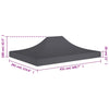 Stella Homewares Party Tent Roof 4.5x3 m Anthracite 270 g/m²