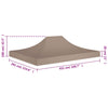 Stella Homewares Party Tent Roof 4.5x3 m Taupe 270 g/m²
