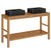 Stella Homewares Bathroom Vanity Cabinet Solid Wood Teak with Sinks Marble Black