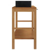 Stella Homewares Bathroom Vanity Cabinet Solid Wood Teak with Sinks Marble Black