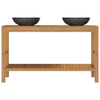 Stella Homewares Bathroom Vanity Cabinet Solid Wood Teak with Sinks Marble Black