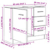 Stella Homewares Sink Cabinet White 63x30x54 cm Engineered Wood