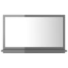 Stella Homewares Bathroom Mirror High Gloss Grey 60x10.5x37 cm Engineered Wood