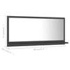 Stella Homewares Bathroom Mirror Grey 80x10.5x37 cm Engineered Wood