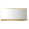 Stella Homewares Bathroom Mirror Sonoma Oak 80x10.5x37 cm Engineered Wood