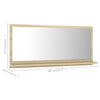Stella Homewares Bathroom Mirror Sonoma Oak 80x10.5x37 cm Engineered Wood