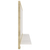 Stella Homewares Bathroom Mirror White and Sonoma Oak 80x10.5x37 cm Engineered Wood