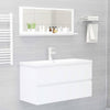 Stella Homewares Bathroom Mirror White 90x10.5x37 cm Engineered Wood