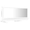 Stella Homewares Bathroom Mirror White 90x10.5x37 cm Engineered Wood