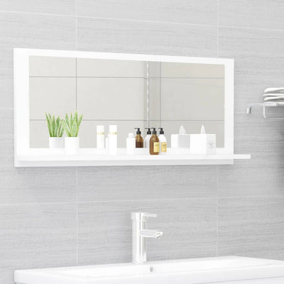 Stella Homewares Bathroom Mirror White 90x10.5x37 cm Engineered Wood