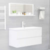 Stella Homewares Bathroom Mirror High Gloss White 90x10.5x37 cm Engineered Wood