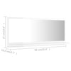Stella Homewares Bathroom Mirror High Gloss White 90x10.5x37 cm Engineered Wood