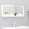 Stella Homewares Bathroom Mirror High Gloss White 90x10.5x37 cm Engineered Wood