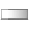 Stella Homewares Bathroom Mirror High Gloss Grey 90x10.5x37 cm Engineered Wood