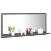 Stella Homewares Bathroom Mirror High Gloss Grey 90x10.5x37 cm Engineered Wood