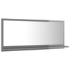Stella Homewares Bathroom Mirror High Gloss Grey 90x10.5x37 cm Engineered Wood