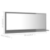 Stella Homewares Bathroom Mirror High Gloss Grey 90x10.5x37 cm Engineered Wood