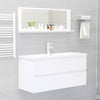 Stella Homewares Bathroom Mirror White 100x10.5x37 cm Engineered Wood