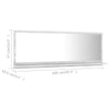 Stella Homewares Bathroom Mirror Concrete Grey 100x10.5x37 cm Engineered Wood