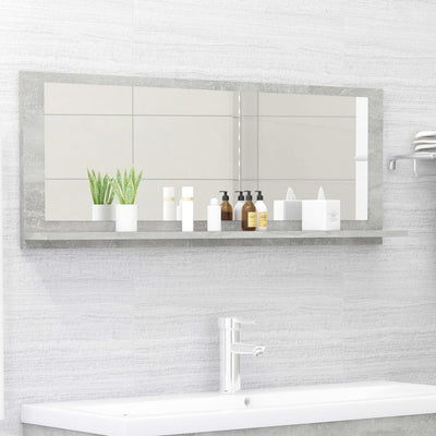 Stella Homewares Bathroom Mirror Concrete Grey 100x10.5x37 cm Engineered Wood