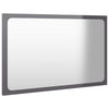 Stella Homewares Bathroom Mirror High Gloss Grey 60x1.5x37 cm Engineered Wood