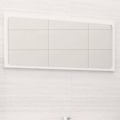 Stella Homewares Bathroom Mirror High Gloss White 80x1.5x37 cm Engineered Wood