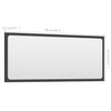 Stella Homewares Bathroom Mirror Grey 90x1.5x37 cm Engineered Wood