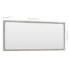 Stella Homewares Bathroom Mirror Concrete Grey 90x1.5x37 cm Engineered Wood