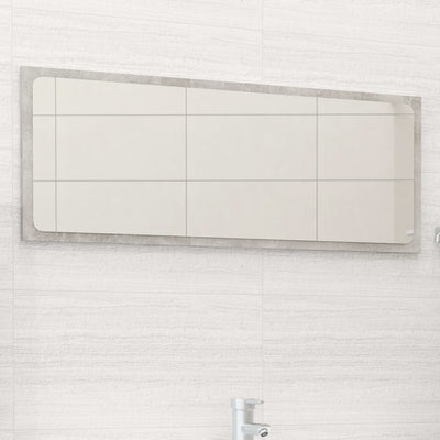 Stella Homewares Bathroom Mirror Concrete Grey 90x1.5x37 cm Engineered Wood