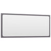 Stella Homewares Bathroom Mirror High Gloss Grey 90x1.5x37 cm Engineered Wood