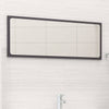 Stella Homewares Bathroom Mirror High Gloss Grey 90x1.5x37 cm Engineered Wood
