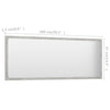 Stella Homewares Bathroom Mirror Concrete Grey 100x1.5x37 cm Engineered Wood