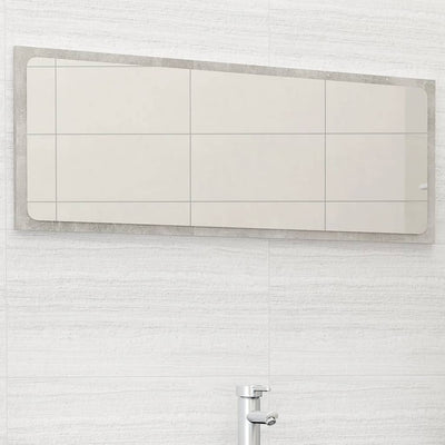 Stella Homewares Bathroom Mirror Concrete Grey 100x1.5x37 cm Engineered Wood