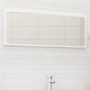 Stella Homewares Bathroom Mirror High Gloss White 100x1.5x37 cm Engineered Wood