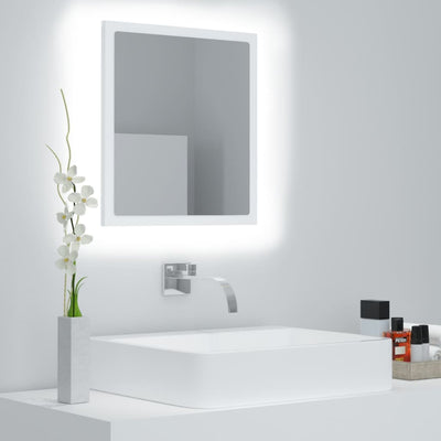 Stella Homewares LED Bathroom Mirror White 40x8.5x37 cm Acrylic