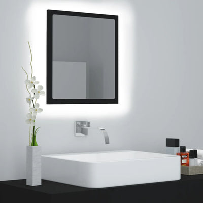 Stella Homewares LED Bathroom Mirror Black 40x8.5x37 cm Acrylic