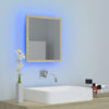 Stella Homewares LED Bathroom Mirror Sonoma Oak 40x8.5x37 cm Acrylic