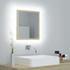 Stella Homewares LED Bathroom Mirror Sonoma Oak 40x8.5x37 cm Acrylic